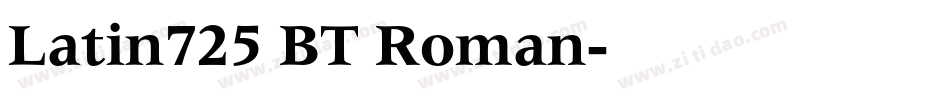 Latin725 BT Roman字体转换